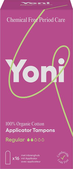 Yoni Tampons mit Applikator - normal - 100 Bio-Baumwolle - 16 Stk (16 x, Normal)