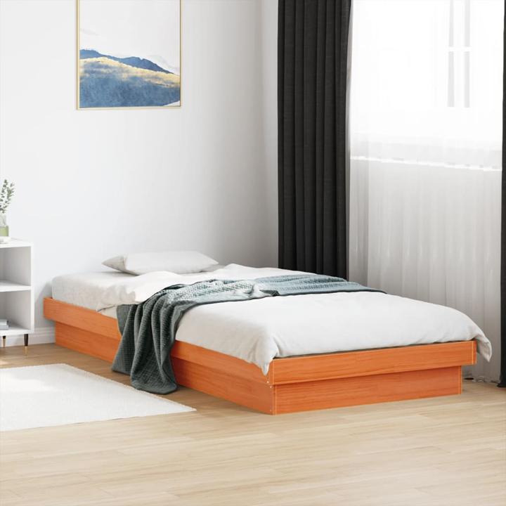 Produktbild VidaXL Bett mit LED-Beleuchtung Kiefer (100 x 200 cm)