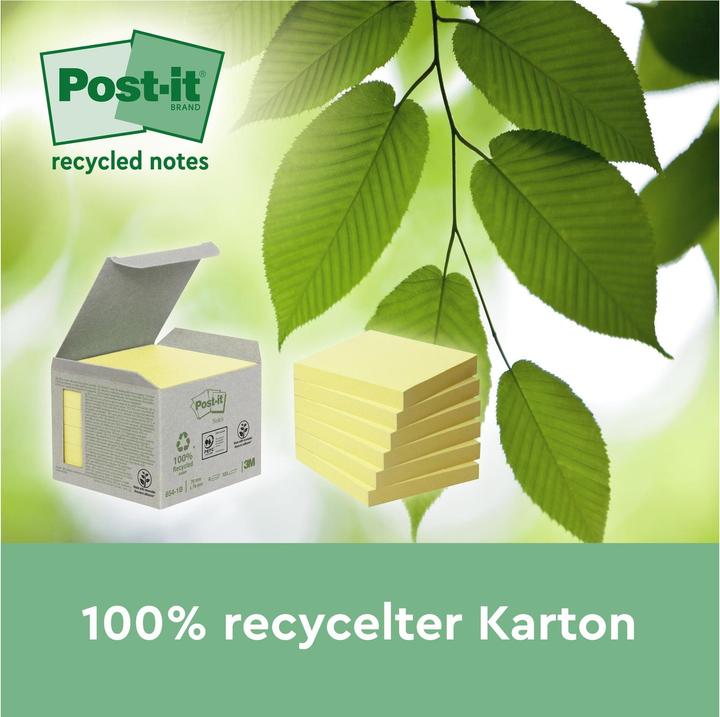 Image du produit Post-it Notes de recyclage (76 x 76 mm)