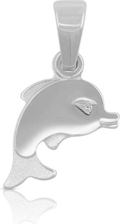 Image du produit Muau Pendant Dolphin or blanc 750, 17x10mm (Or blanc 750/18K)