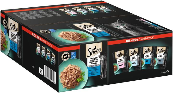 Produktbild Sheba Fine Flakes (Adult, 80 Stk., 6800 g)