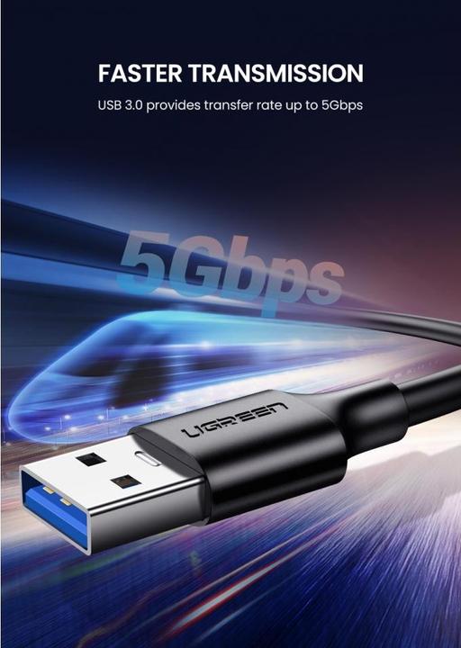 Actual product image Ugreen USB-C to USB-A 3.0 3A Data Cable (1 m, USB 3.0)