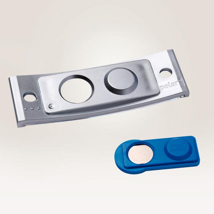Immagine prodotto Badgepoint POL20MA66-5DR Badge portanome, 64 x 22 mm, color metallo