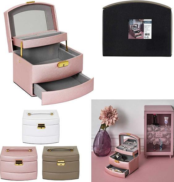 Actual product image Home Deco Factory boite à bijoux miroir 3 niveaux, 3-fois assorti