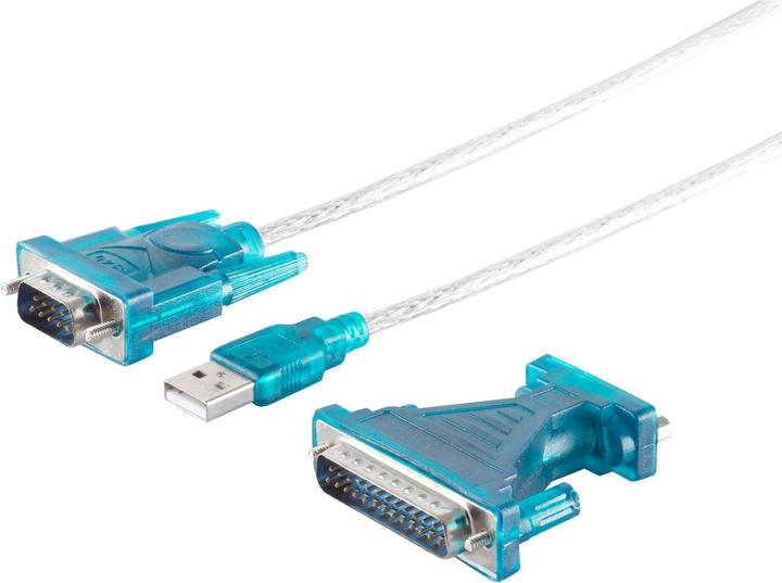 Produktbild Berrybase USB 2.0 - RS232 Adapterkabel, inkl. DB25 Adapter (1.50 m)
