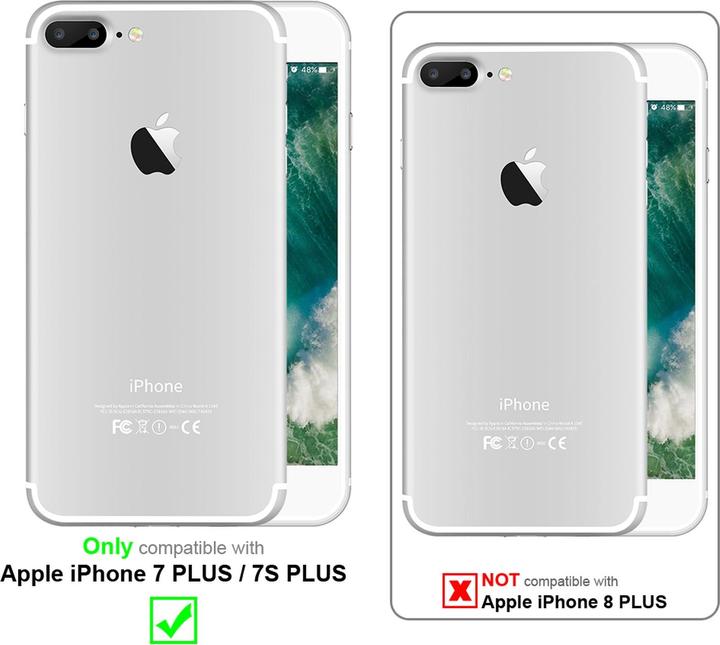 Produktbild Cadorabo TPU Ultra Slim carbon edelstahl Kombi Cover (Apple iPhone 7 Plus, Apple iPhone 7s Plus)