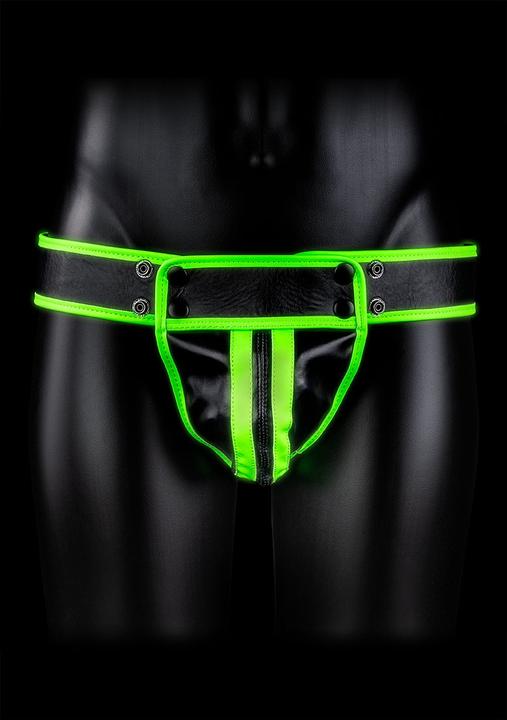 Image du produit Ouch! Striped Jock Strap - GitD/Black - L/XL (XL)