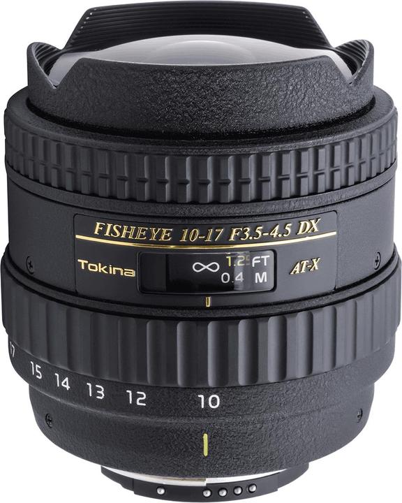 Immagine prodotto Tokina AT-X 107 DX Fish-Eye, 10-17mm, f/3.5 - 4.5, Canon (Canon EF-S, APS-C / DX)
