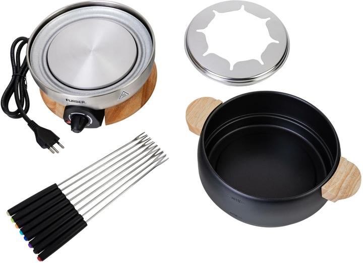 Immagine prodotto Furber Set da fonduta Chalet 11 pezzi (Fondue di formaggio, Fondue Chinoise, Fondue al cioccolato)