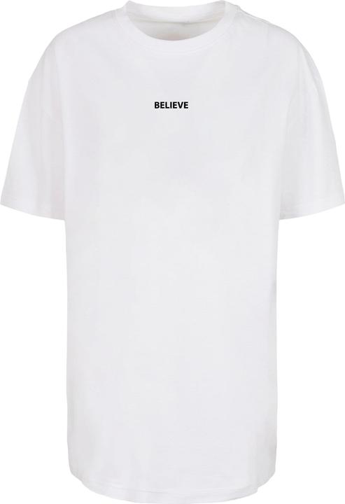 Merchcode Ladies Believe Front Oversized Boyfriend Tee - 118939 (L)