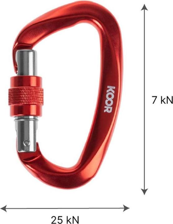 Produktbild Koor Karabinerhaken Sicuure, Rot, 2 Stück