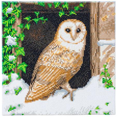 Actual product image Craft Buddy Snowy Owl, 30x30cm Crystal Art Kit