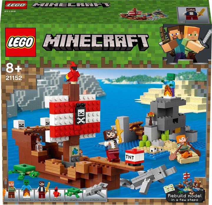 Productafbeelding LEGO Het avontuur van het piratenschip (21152, LEGO Minecraft)