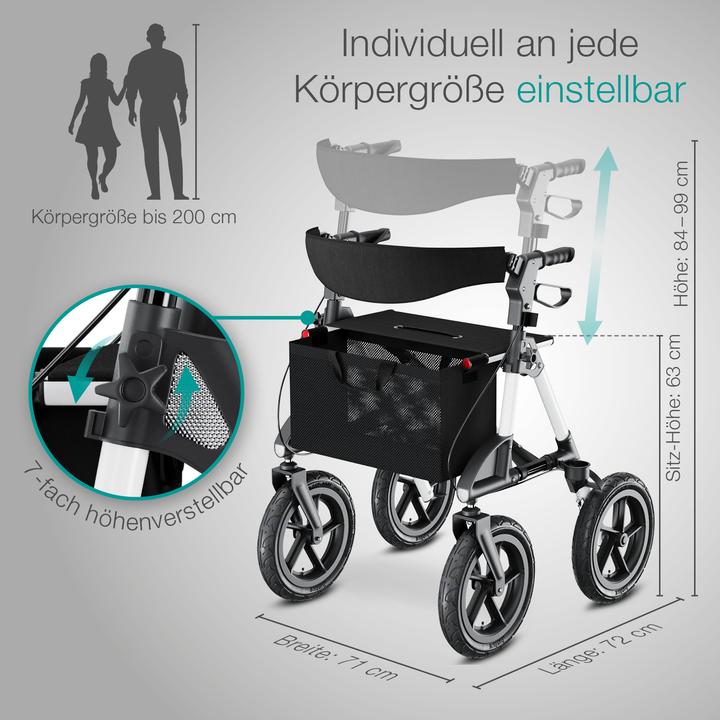 Actual product image Aktivshop Outdoor rollator with pneumatic tyres Comfort