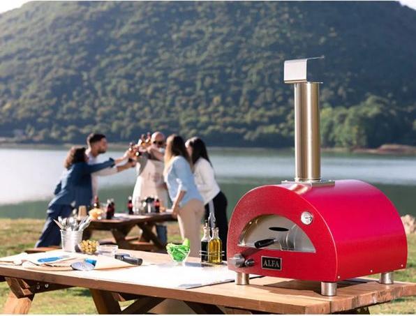 Actual product image Alfa Forni Linea Moderno Portable Pizzaofen Antique Red (Pizza oven gas)
