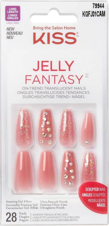 Image du produit KISS Ongles - Jelly Fantasy Ongles Be Jelly (Ongles artificiels, Rouge, Marron)
