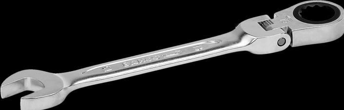 Produktbild Bahco 13-mm-Knarren-Ring-Maulschlüssel mit Gelenkkopf, verchromt, 154 mm (27 mm)