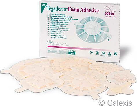 Actual product image 3M Tegaderm Foam Adhesive, oval 7.6 x 7.6cm (5 x)