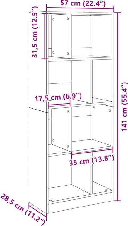 Immagine prodotto VidaXL Lavrenti (57 x 28,5 x 141 cm)