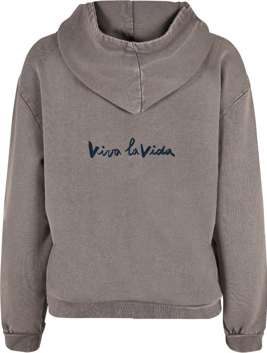 Immagine prodotto Merchcode Donna Frida Kahlo - Felpa con cappuccio oversize lavata con acido Viva la vida 2 - 178047 (3XL)