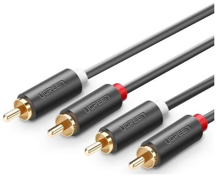 Image du produit Ugreen Câble 2RCA (RCA) à 2RCA (RCA) 1.5m (noir) (1.50 m, RCA)