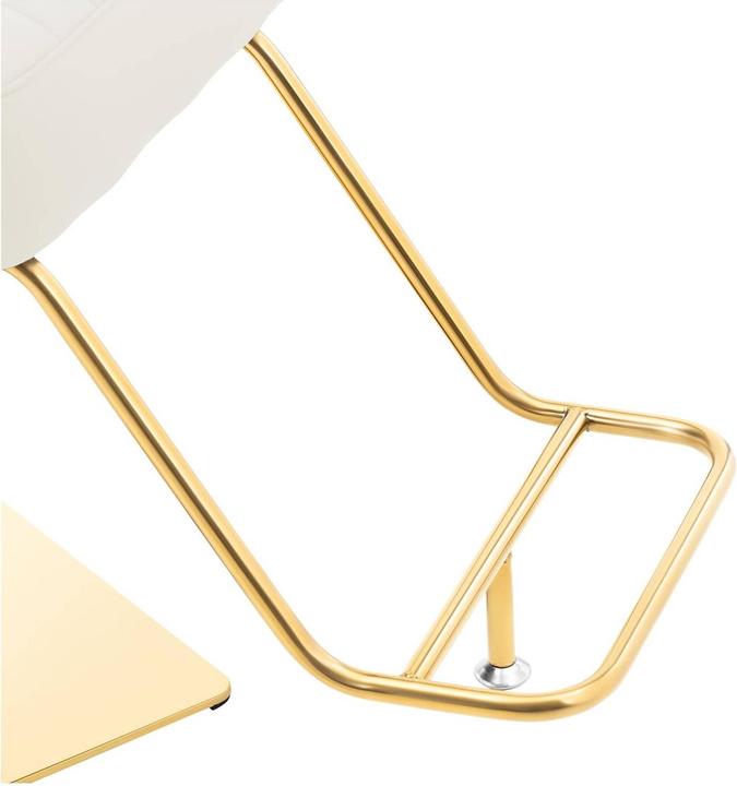 Produktbild Physa Friseurstuhl Fussstütze höhenverstellbar Barber-Stuhl 200 kg Staunton Creme&Gold