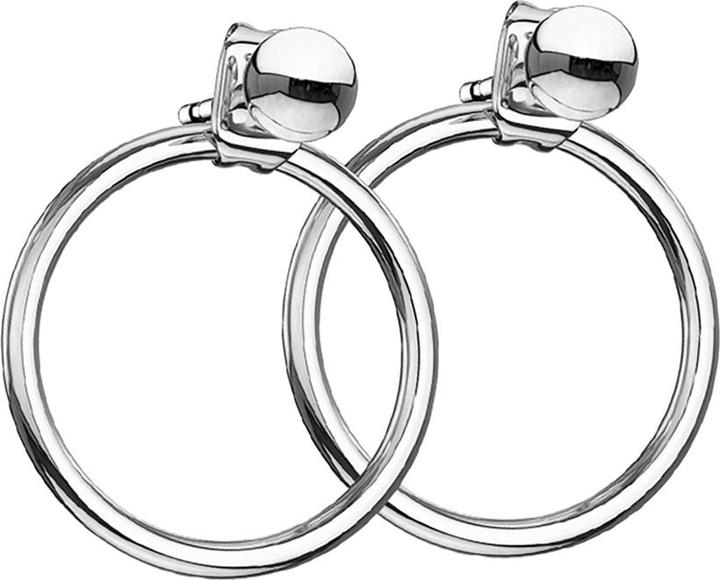Actual product image Star Piercing Earring silver with ball pendant ring (without brass, Surgical steel 316L)