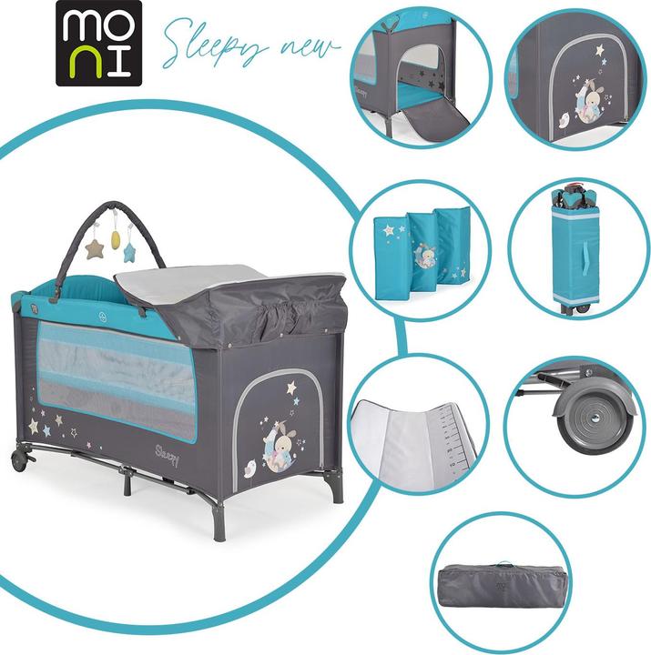 Produktbild Moni Reisebett Sleepy mit Rollen