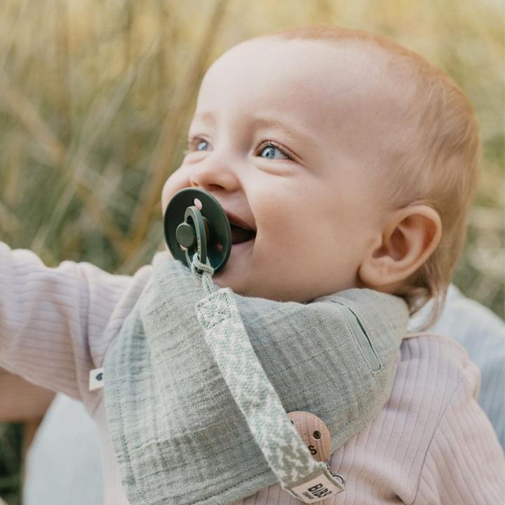 Actual product image Bibs Plaited dummy chain, sage/ ivory (1 x)