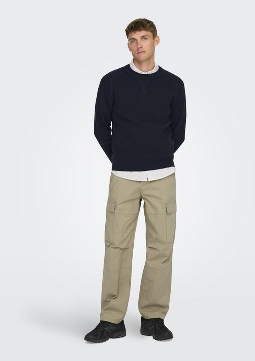 Actual product image Only & Sons Loose fit mid waist elasticated cargo trousers Trousers (W36/L32)