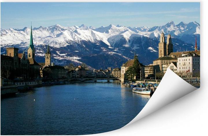 Produktbild Trenddeko Zürichsee mit Alpen (80 x 50 cm)