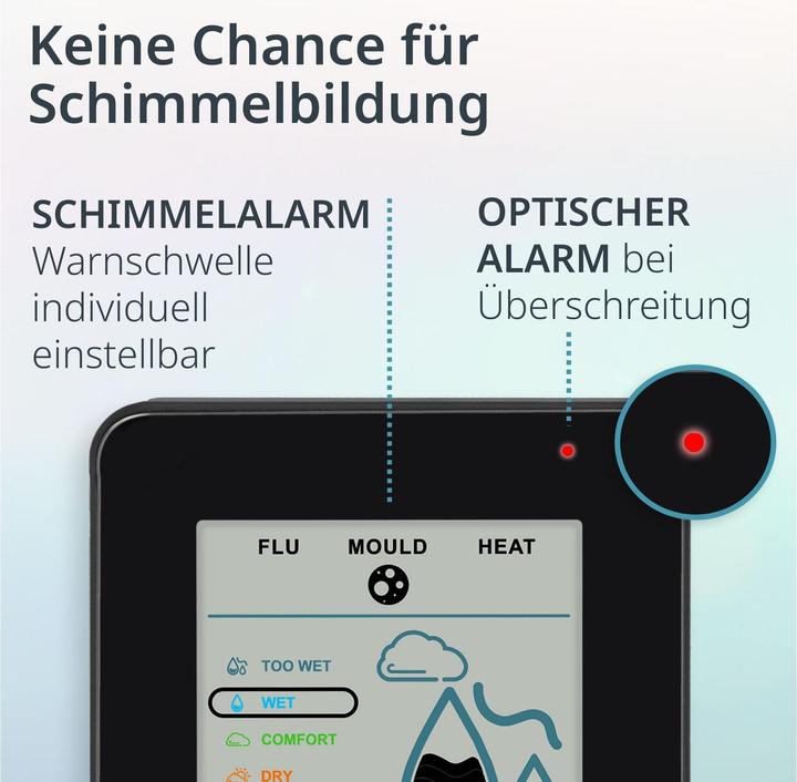 Immagine prodotto ADE Thermo-/Hygrometer digital Schwarz, Funktionen