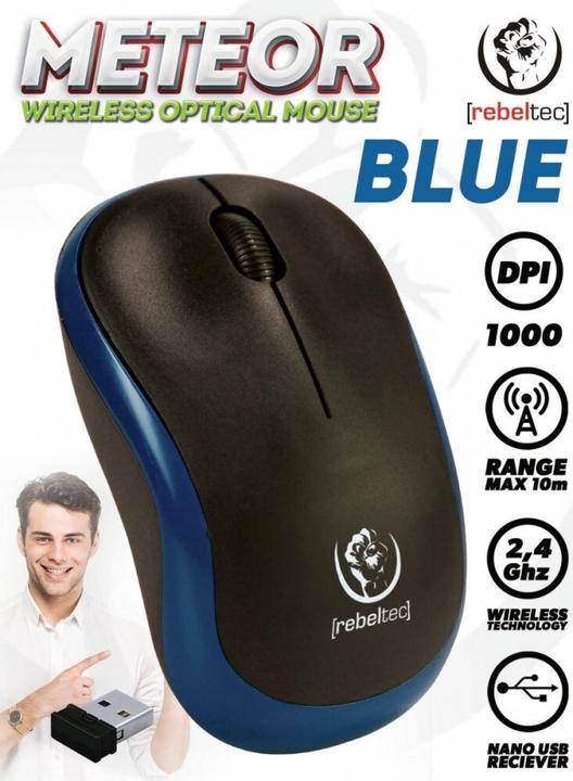 Image du produit Rebeltec optical BT mouse METEOR blue (Sans fil)