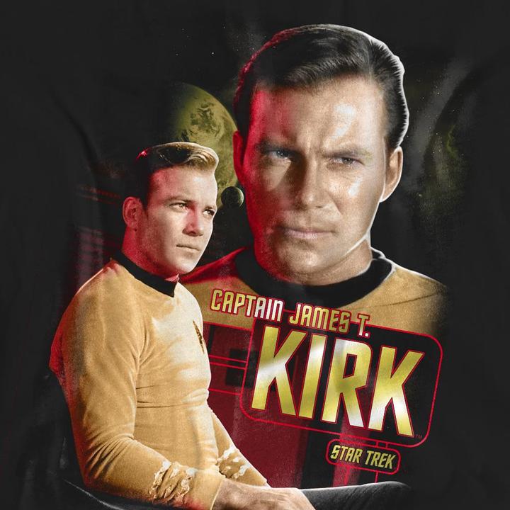 Actual product image Unisex Adult Captain Kirk T-Shirt (S)