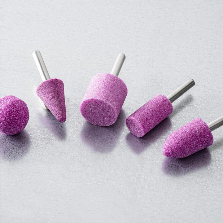 Image du produit Stier Jeu de meules sur tige, corindon spécial, 6 mm, 5 pièces