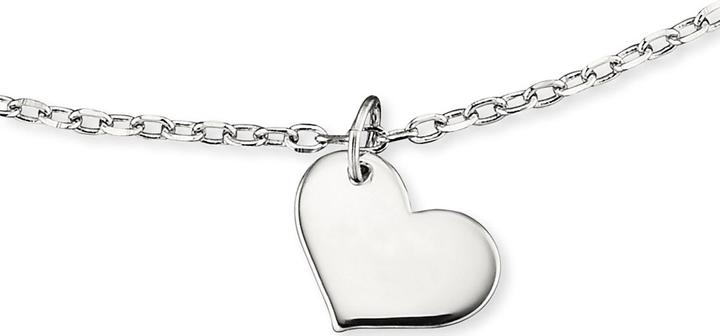 Actual product image Engelsrufer Anklet Small Heart (925 silver rhodium-plated, 27 cm)