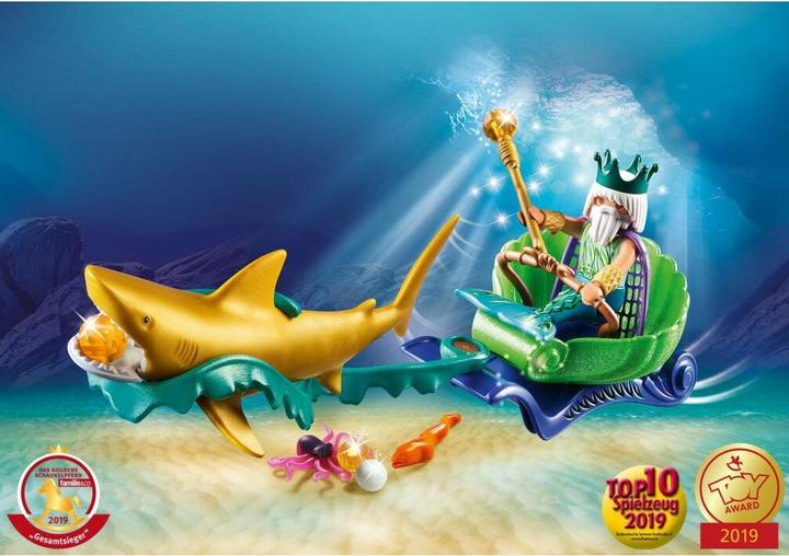 Produktbild Playmobil Meereskönig mit Haikutsche (70097)