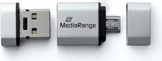 Image du produit MediaRange Nano clé mémoire USB avec adaptateur micro USB (16 Go, USB-A, Micro USB, USB 2.0)