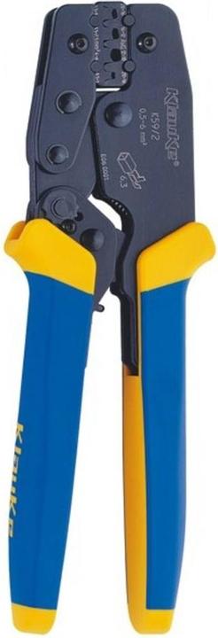 Klauke KLA K592 Crimpzange 0,5-6qmm 6,3mm-Breite mit Sperre (220 mm)