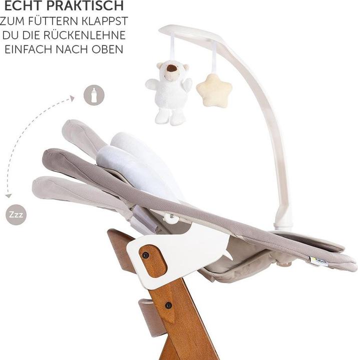 Produktbild Hauck Hochstühle Alpha Plus Walnut Newborn Set Deluxe - 4-tlg. (Hochstuhl Sitzerhöhung)
