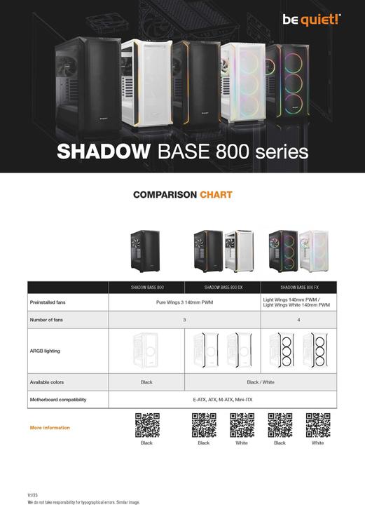 Actual product image be quiet! Shadow Base 800 FX (Mini-ITX, mATX, ATX, E-ATX)