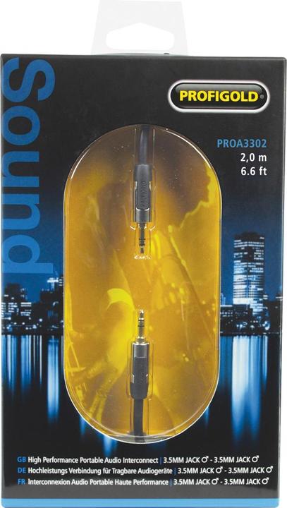 Produktbild Profigold SKY 3.5mm portable Audio Cable (2 m, 3.5mm Klinke (AUX))