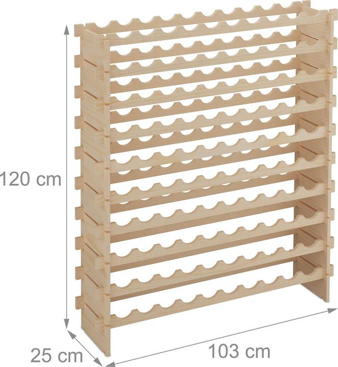 Image du produit Relaxdays Weinregal (103 x 25 x 120 cm)