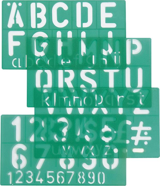 Actual product image Linex Lettering stencil standard (50 mm)