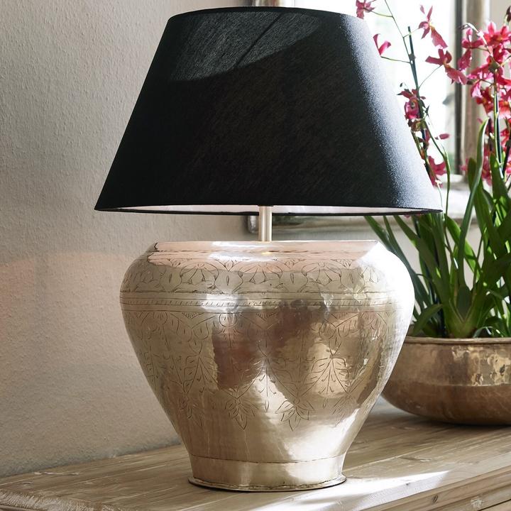 Actual product image Loberon Table lamp Catia black/silver (E27)