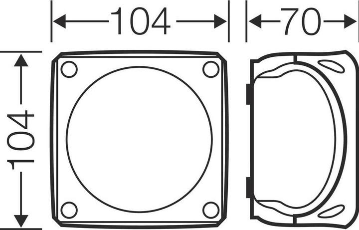 Actual product image Hensel 4012591134367 Junction box halogen-free, sealable, weatherproof (L x W) 104 mm x 104 mm