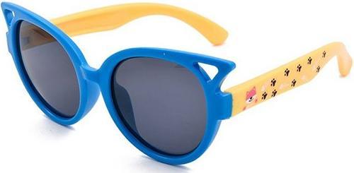 Bekos Kinder Sonnenbrille Katze blau / gelb Polarisiert