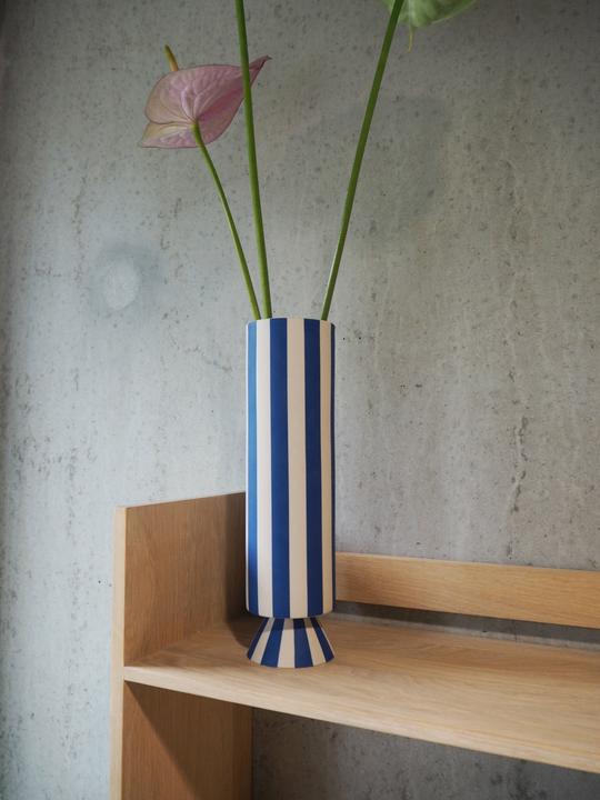 Produktbild Oyoy Vase Toppu 31 cm, Blau/Weiss (1 x, 6.33 l)