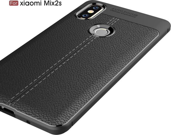 Actual product image Screenguard Xiaomi Mi Mix 2S Case Leather Design TPU Cover (Mi Mix 2S)