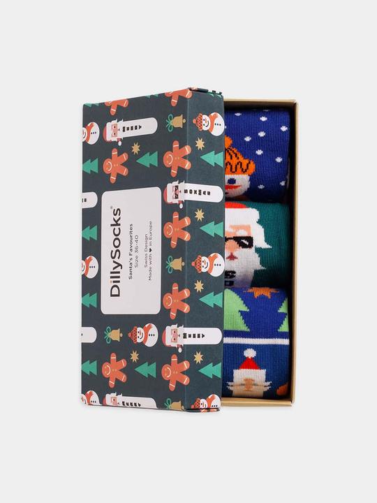 Actual product image DillySocks Santa's Favourites (pack of 3, 41 - 46)